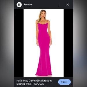 Katie May Electric Pink Evening Gown